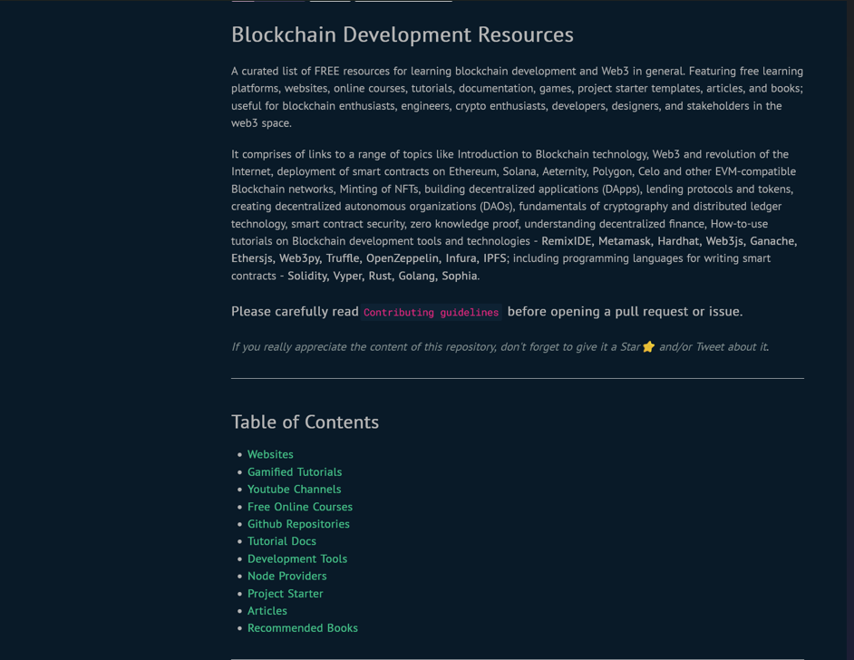 Blockchain Development Resources