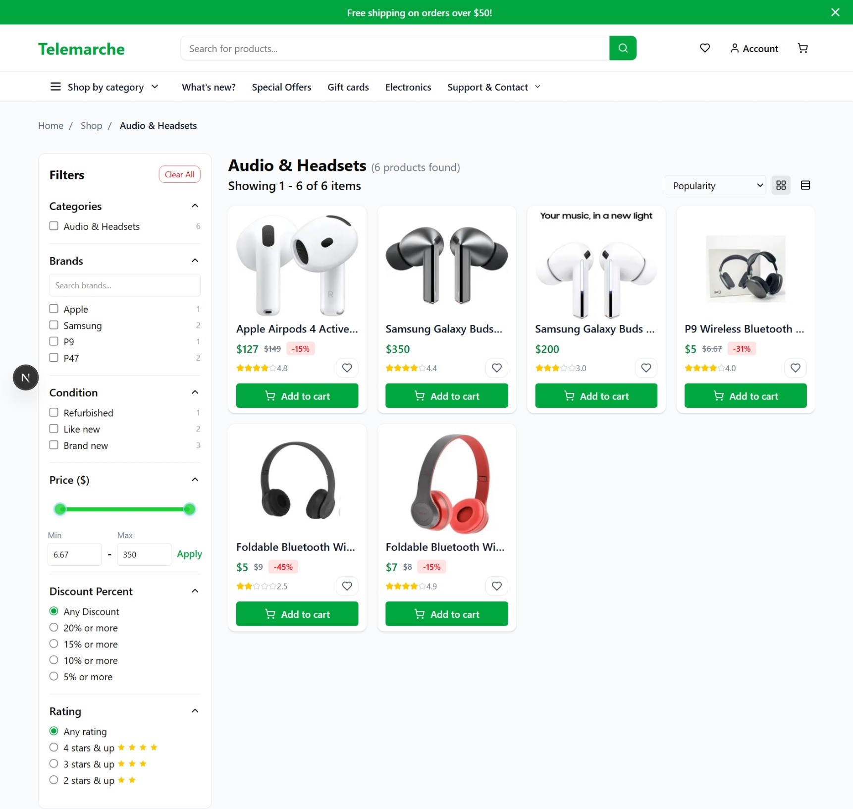 Telemarche product category